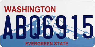 WA license plate ABQ6915