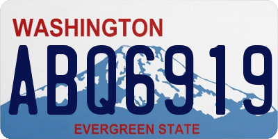WA license plate ABQ6919