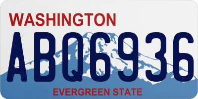 WA license plate ABQ6936