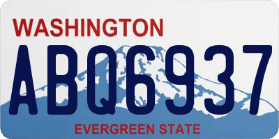 WA license plate ABQ6937