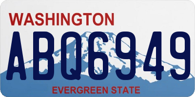WA license plate ABQ6949