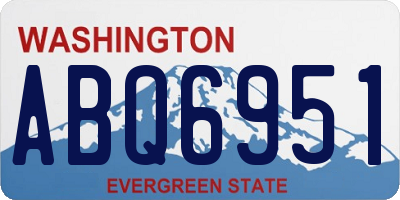 WA license plate ABQ6951