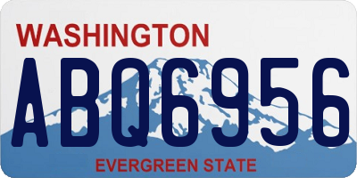 WA license plate ABQ6956