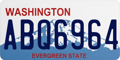 WA license plate ABQ6964