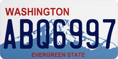 WA license plate ABQ6997