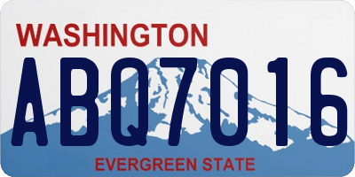 WA license plate ABQ7016