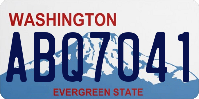 WA license plate ABQ7041