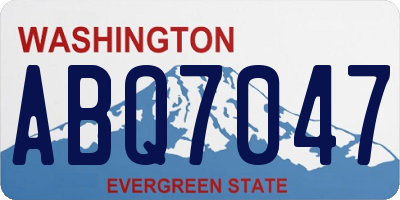 WA license plate ABQ7047