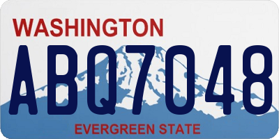 WA license plate ABQ7048
