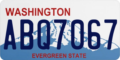 WA license plate ABQ7067