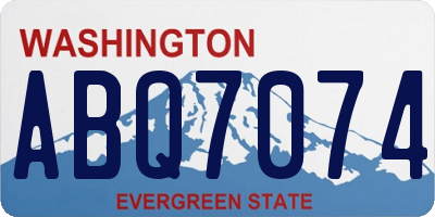 WA license plate ABQ7074
