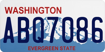 WA license plate ABQ7086