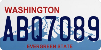 WA license plate ABQ7089