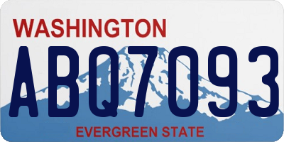 WA license plate ABQ7093