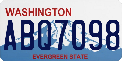 WA license plate ABQ7098