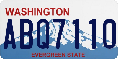 WA license plate ABQ7110
