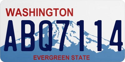 WA license plate ABQ7114