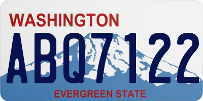 WA license plate ABQ7122