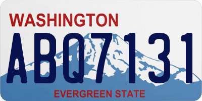 WA license plate ABQ7131