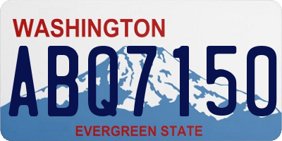 WA license plate ABQ7150