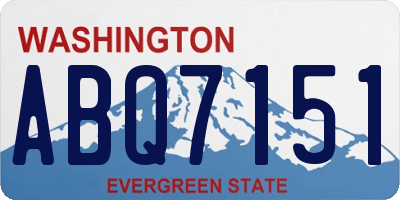 WA license plate ABQ7151
