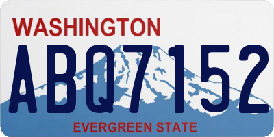 WA license plate ABQ7152