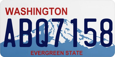 WA license plate ABQ7158
