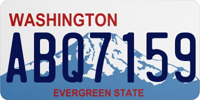 WA license plate ABQ7159