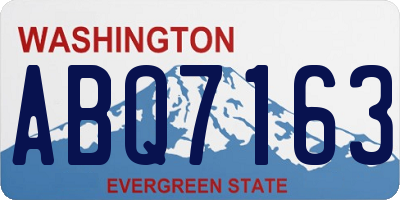 WA license plate ABQ7163