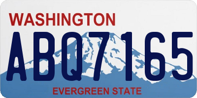 WA license plate ABQ7165