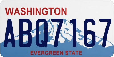 WA license plate ABQ7167