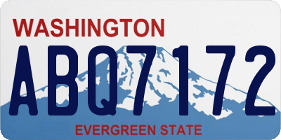 WA license plate ABQ7172