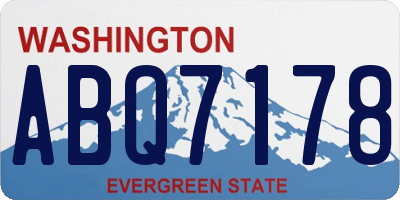 WA license plate ABQ7178