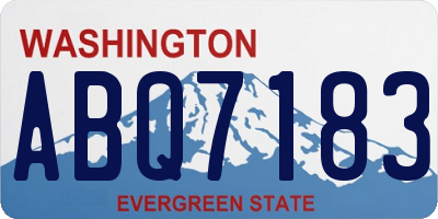 WA license plate ABQ7183