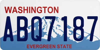 WA license plate ABQ7187