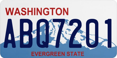 WA license plate ABQ7201