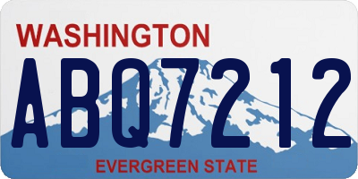 WA license plate ABQ7212