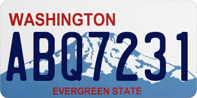 WA license plate ABQ7231