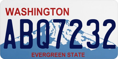 WA license plate ABQ7232