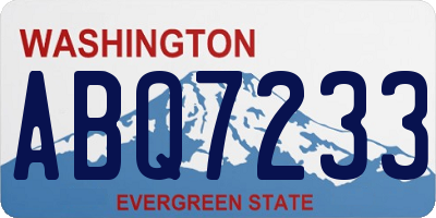 WA license plate ABQ7233
