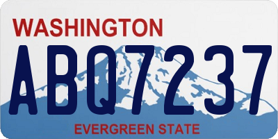 WA license plate ABQ7237