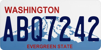 WA license plate ABQ7242