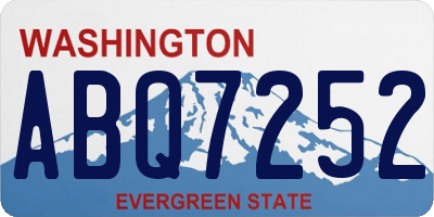 WA license plate ABQ7252