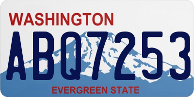 WA license plate ABQ7253