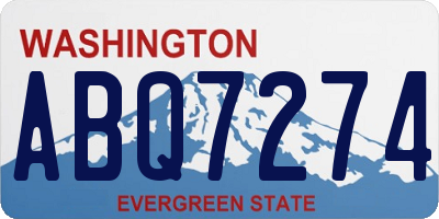 WA license plate ABQ7274