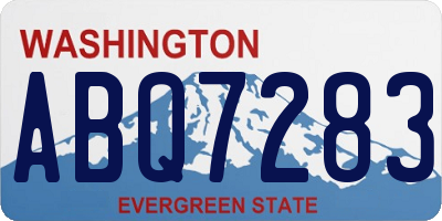 WA license plate ABQ7283