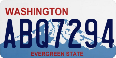 WA license plate ABQ7294