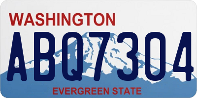 WA license plate ABQ7304