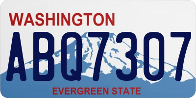 WA license plate ABQ7307