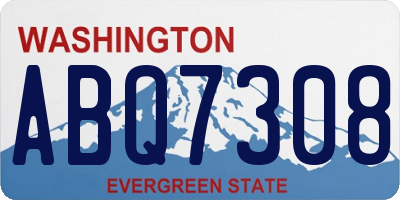 WA license plate ABQ7308